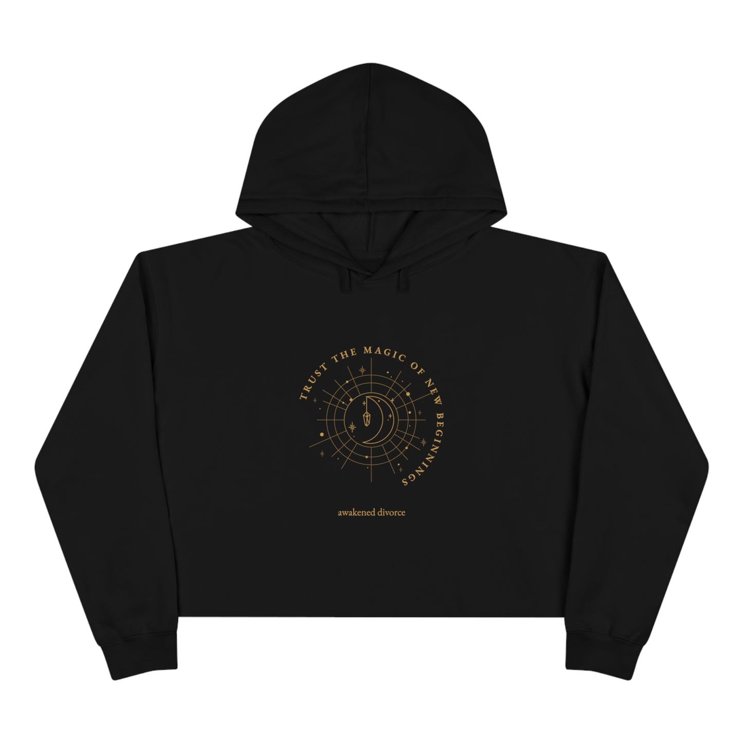 Trust The Magic Of New Beginnings Crop Hoodie